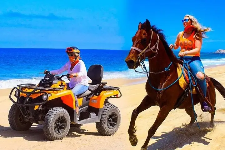 Paseo combinado a caballo por la playa y aventura en ATV con degustación de tequila — 2
