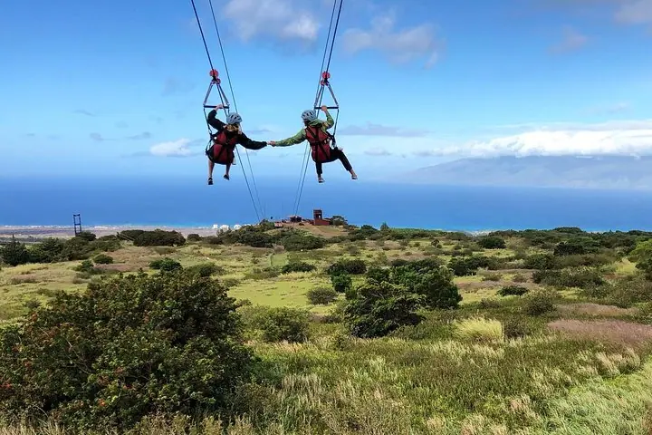 Maui tog'larida 6 ta qo'shaloq ziplayn sarguzashti