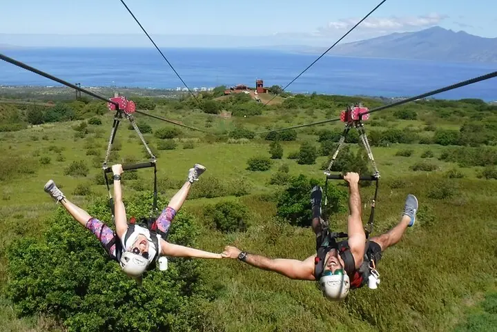 6 Aventura de tirolesa doble en la montaña en Maui — 2